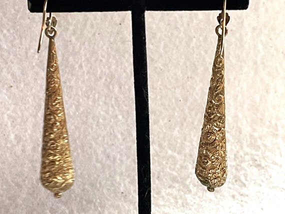 Victorian Pinchbeck Gold Earrings - image 2