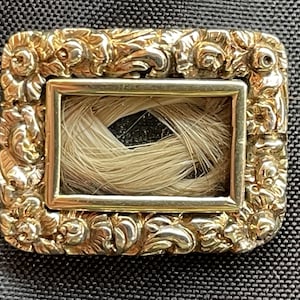 Georgian Gold Hair Mourning Brooch