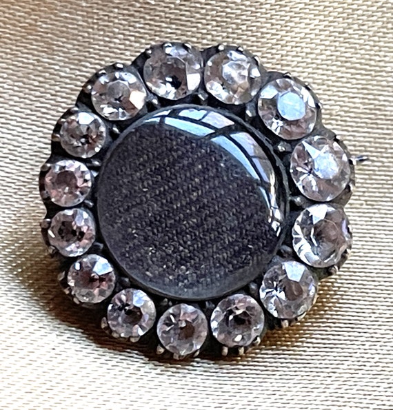 Georgian Brooch Hair and Black Dot Paste - image 4