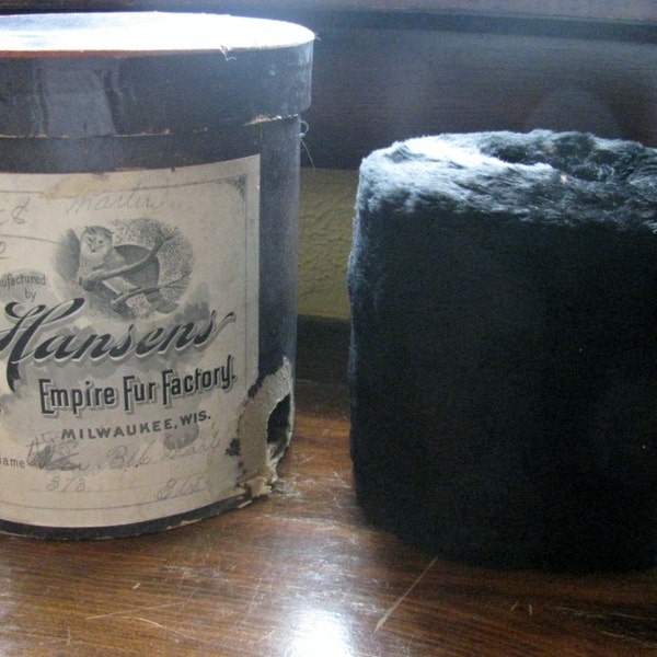 Victorian Fur Muff With Original Box