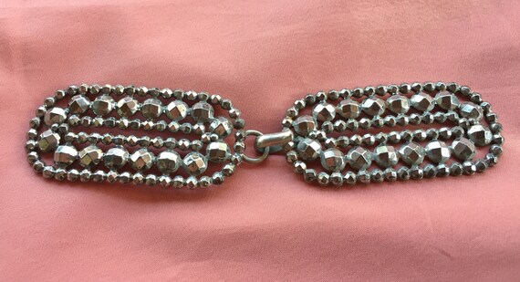 Victorian Cut Steel Cloak Clasp