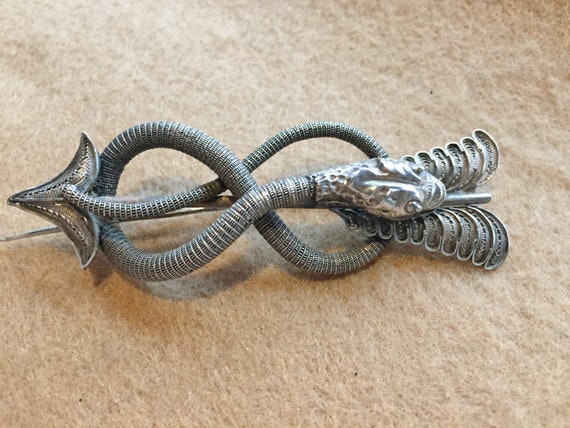 Victorian Snake Brooch - LARGE
