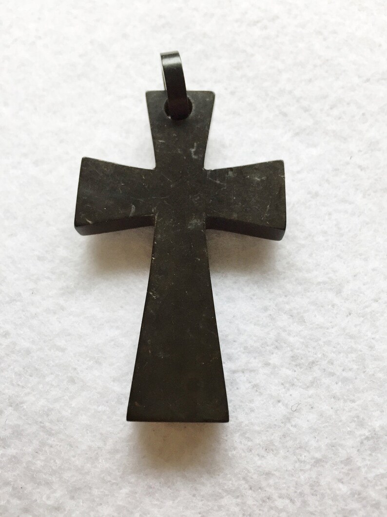 Victorian Vulcanite Cross Pendant Original | Etsy
