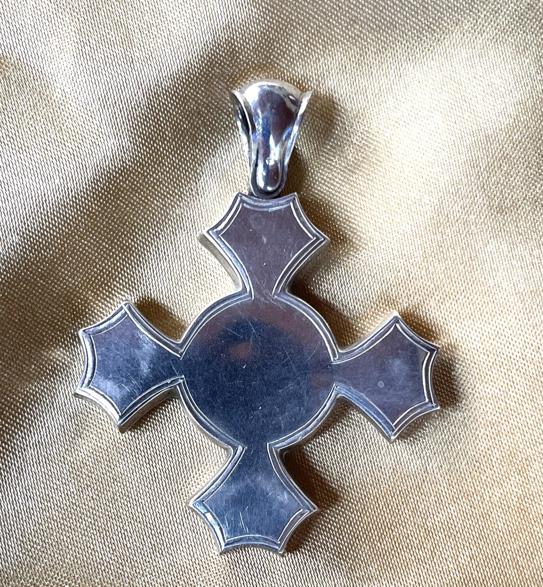 Victorian Pendant Silver Maltese Cross - Etsy