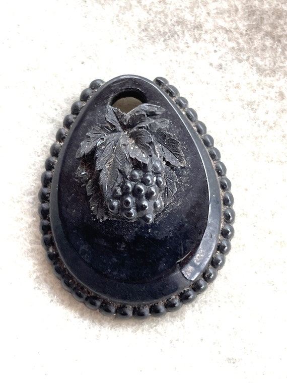 Victorian Vulcanite Mourning Pendant