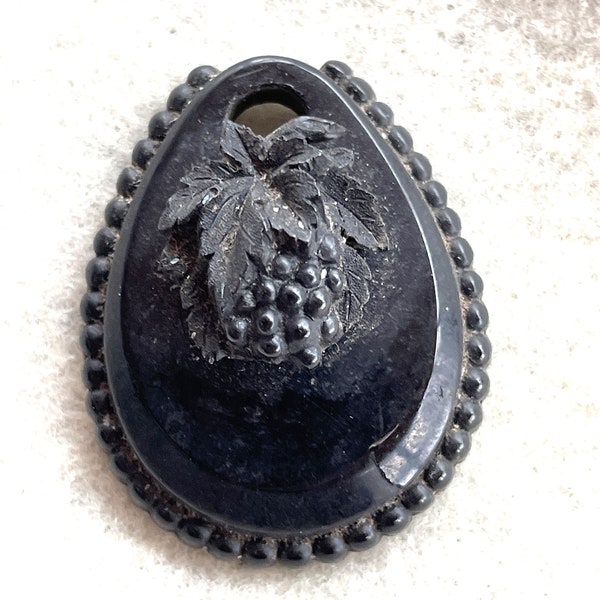 Victorian Vulcanite Mourning Pendant