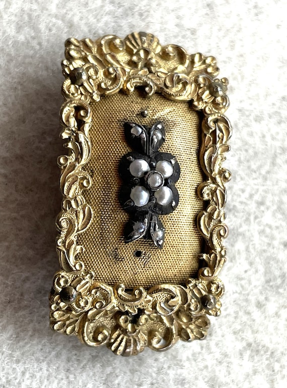 Georgian Pinchbeck with Seed Pearls Shoe Clip