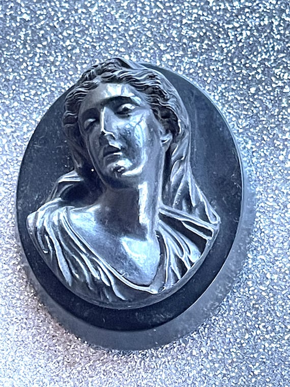 Victorian Vulcanite Weeping Maiden Goddess For Rep