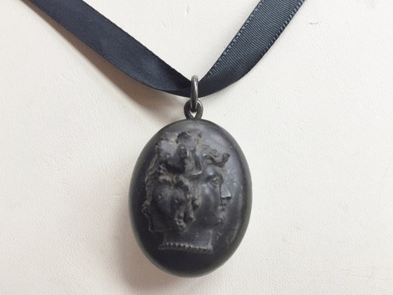 Victorian Vulcanite Cameo Locket