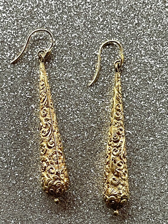 Victorian Pinchbeck Gold Earrings - image 7