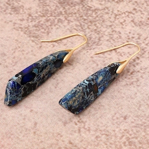 natural chakra earrings, ocean sediment earrings, jasper earrings, bohemian earrings, meditation healing earrings, jewelry gifts for women