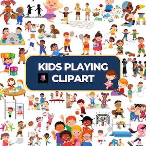 Kids Playing Clipart | Fun & Playful Children PNG | Digital Download for Stickers, Posters And Graphic Design