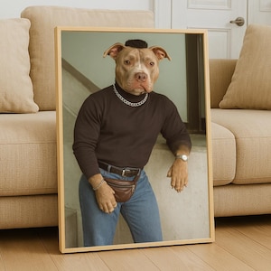 Custom Dog Portrait | Your Dog as Any Celebrity | Pet Photo to Iconic Scene | Fun Dog Art | Realistic or Cartoon | Funny Different Styles