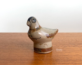 Ken Edwards Tonala Bird Pepper Shaker Mexican Folk Art Stoneware 2 1/2" Tall