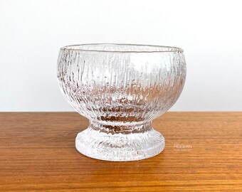 1 iittala Kekkerit Footed Dessert Bowl Timo Sarpaneva Finland 4&quot; // Condition: Occasional manufacturing roughness or slag here and there