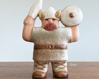 Lisa Larson Viking Gustavsberg K-Studion Sweden MCM Scandinavian Stoneware Figurine 5 1/2"  // Condition: Minor marks,scuffs ~ Wobbles