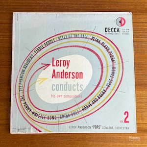 Erik Nitsche LP Album Cover Design Leroy Anderson Conducts His Own Compositions Mid Century Graphic Design // Condition: Wear,dirt,stains