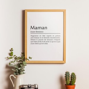 Mama Definition Poster - Berührendes Geschenk für Mutter, Dekoratives Poster