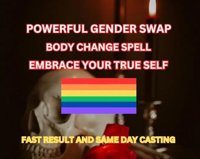 GENDER SWAP SPELL, , Change identity , dream gender, i want to change my gender, lgbtq dreams , transgender spell, lesbians and gay spell