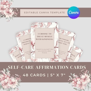 Cartes d'affirmation sur l'hygiène de vie quotidienne, Santé mentale positive, Confiance en soi État d'esprit Croissance personnelle, Cartes de motivation quotidiennes, Grand millénaire