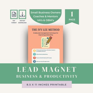 Kreativität Ivy Lee Blei Magnet Infografik Business Coach Retro | Wachsendes Kundenengagement für Email & Anzeigen | Fertig für Dich