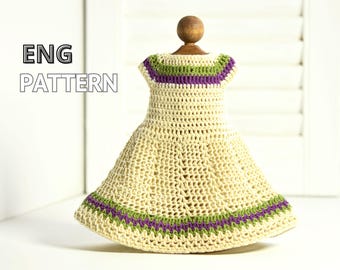 Vestido de 15 polegadas, molde de roupas de boneca