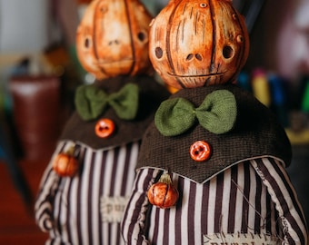Boneco de abóbora Jack feito à mão – Decoração de Halloween para casa, Temporada de Outono