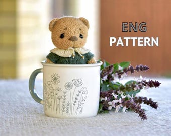 Miniature bear knitting pattern
