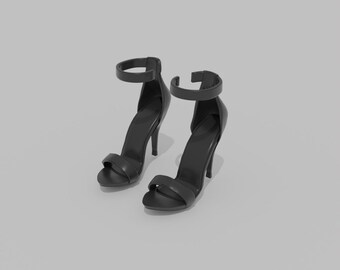 Sapatos descalços para brinquedos de integridade Nu face Fashion royalty STL arquivo