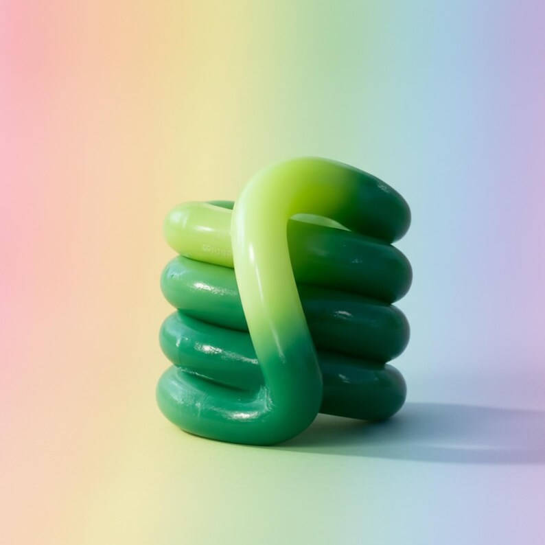 Thermochromic Iridescent Tangle Fidget Toy – Color Changing Stress Relief Gift for Teens & Adults Matcha