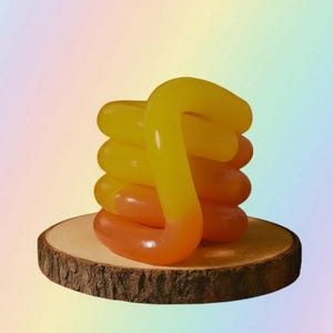 Thermochromic Iridescent Tangle Fidget Toy – Color Changing Stress Relief Gift for Teens & Adults warm sunset