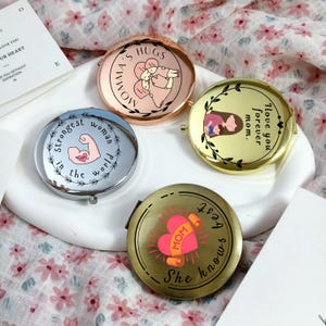 Elegant Compact Mirror | Gift for Mom, Grandma, Women | Purse Makeup Mirror | Mother’s Day, Birthday, Christmas Gift, Travel Essentials