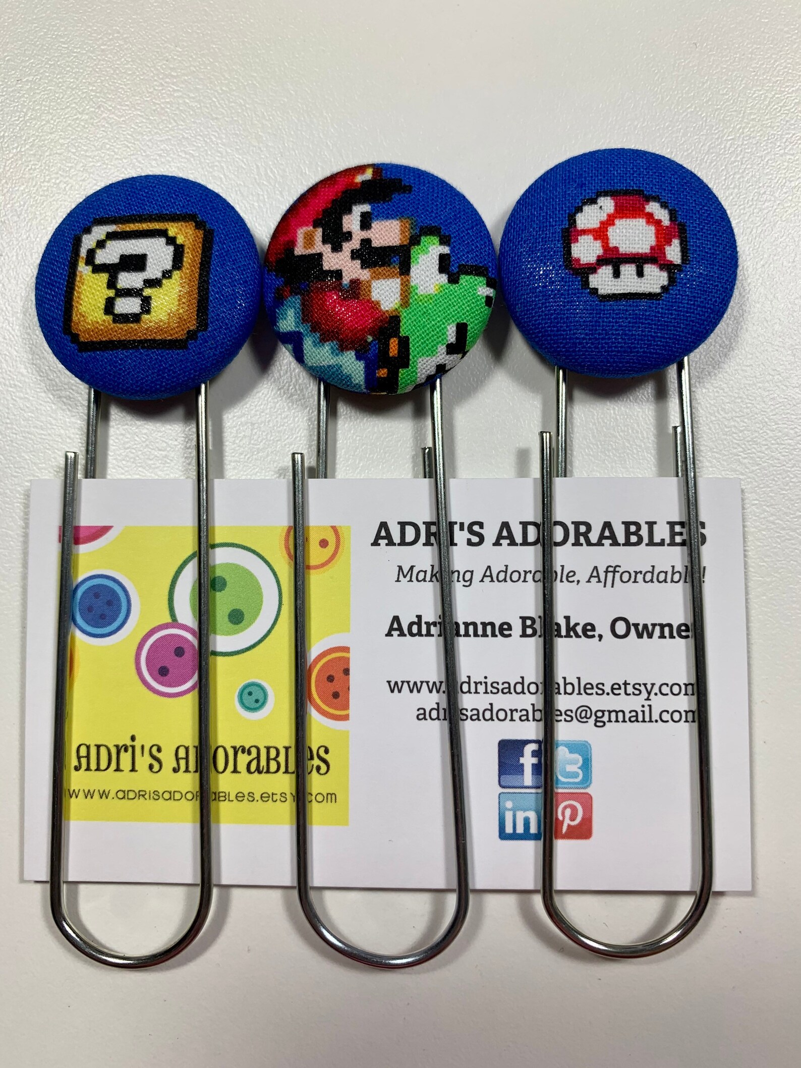 Super Mario Brothers Bookmarks Mario Question Block and | Etsy