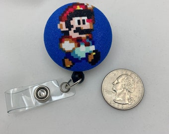 Yoshi Badge ID Holder Retractable Reel Mario Bros