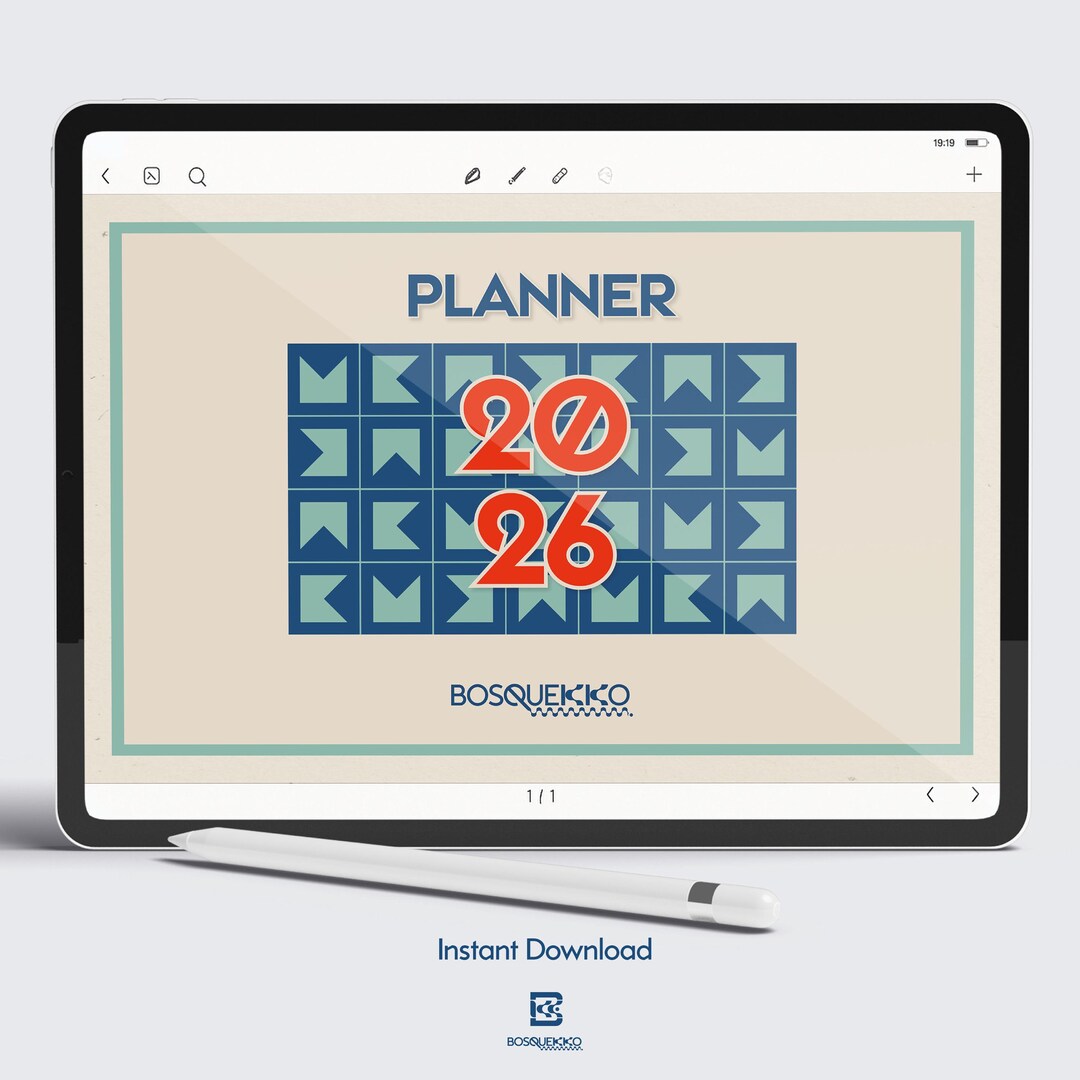 2026 Geometric Digital Planner 658 Pages | Architectural iPad Planner ...