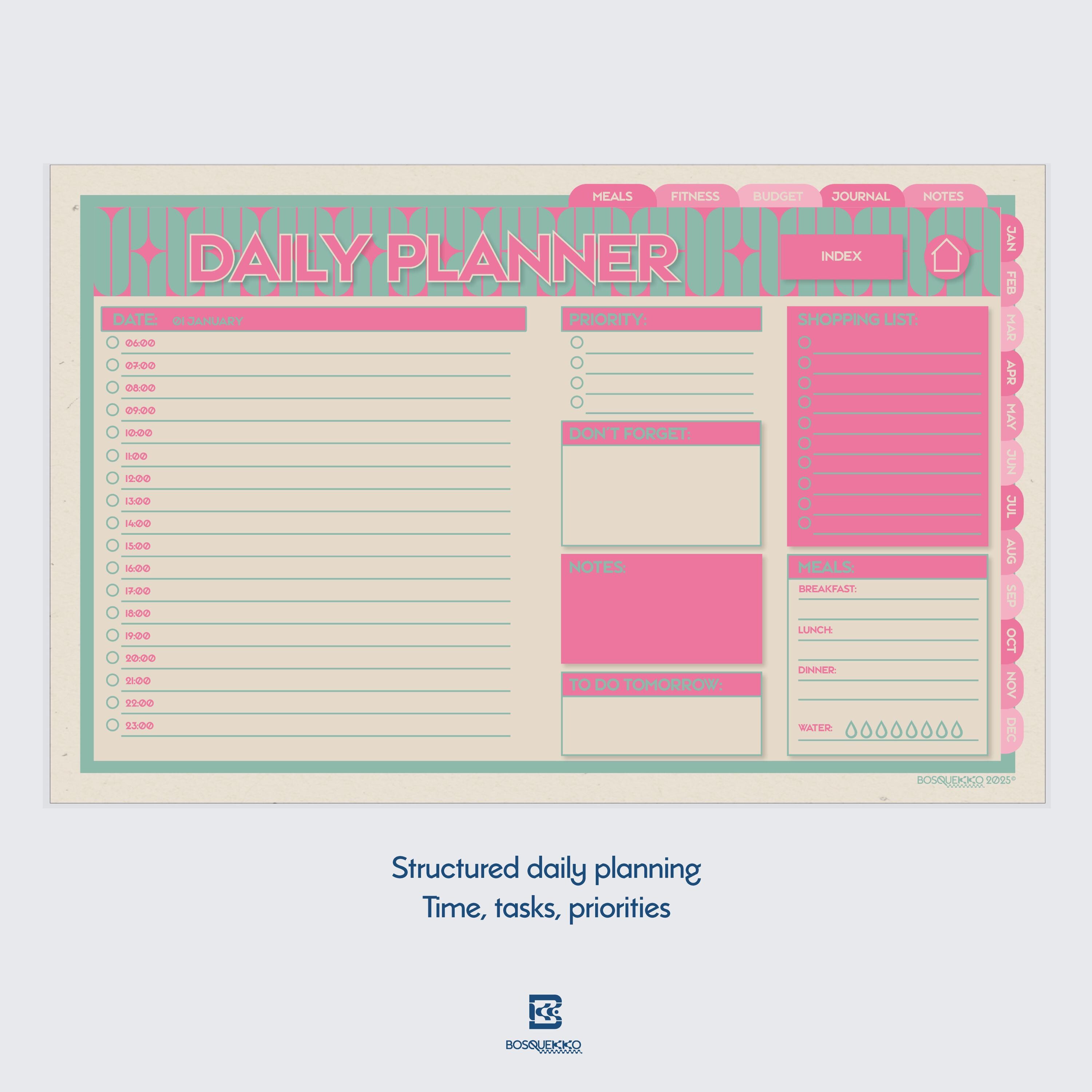2026 Structured Digital Planner 658 Pages | Minimal Architectural iPad ...
