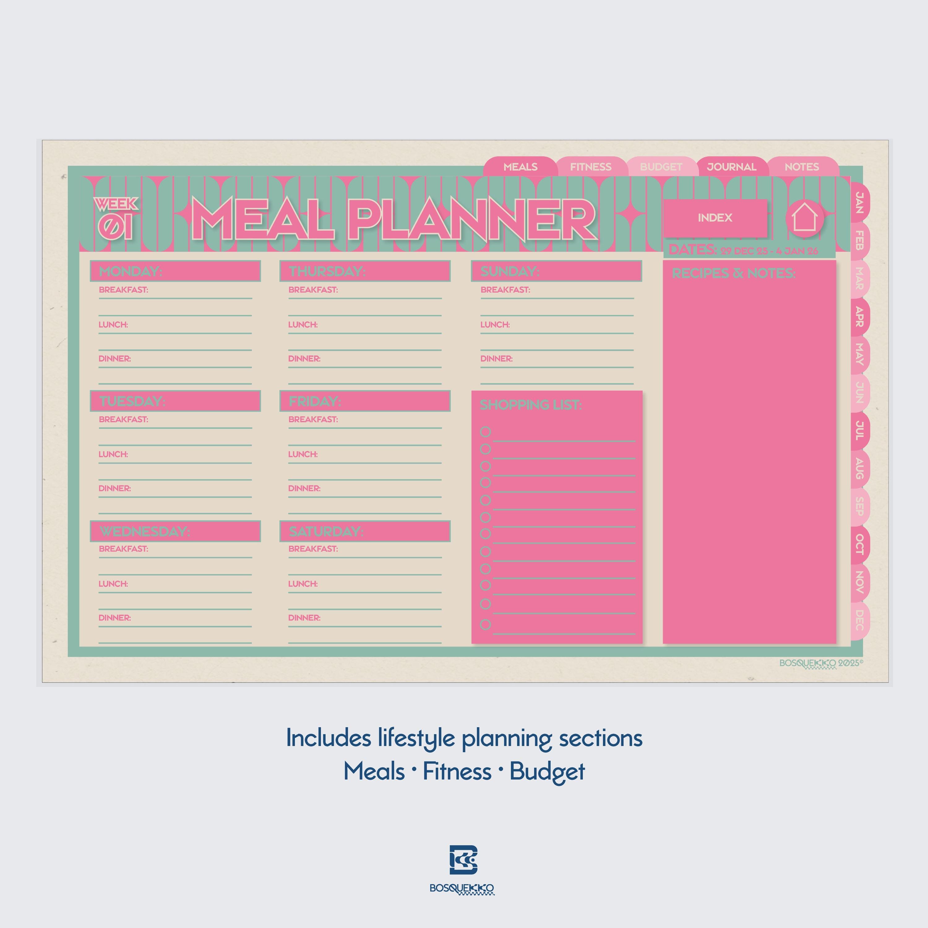 2026 Structured Digital Planner 658 Pages | Minimal Architectural iPad ...