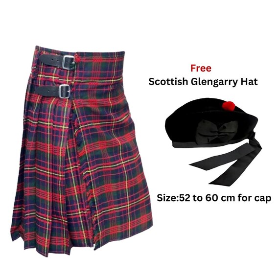 Men's Scottish 5 Yard Traditional 13oz Kilt Made of Acrylic Wool - UK