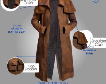 Vegas veteran Ranger Rüstungsmantel | A7 Leder Duster Trench