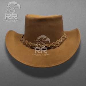 Rustic Leather Cowboy Hat – Handmade Western Style