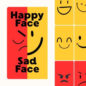 Cara Feliz, Cara Triste – Juego de Cartas Estratégicas Imprimible / Juego de Fiesta para Adolescentes y Adultos / Descarga PDF / Juego de Farol y Reacción