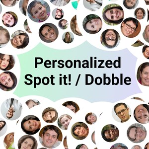 Kreiere deinen eigenen Spot It! Spiel | Personalisiertes druckbares PDF | Hochladen von 7–57 Bilder | Spaß kundenspezifisches Geschenk für Kinder & Party