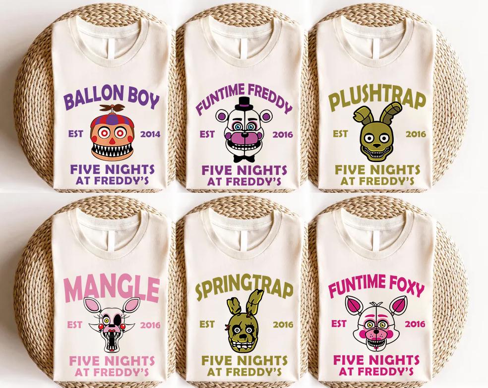 Custom Villain Five Nights at Freddys Vintage Halloween  2025  Shirt,Halloween Universal