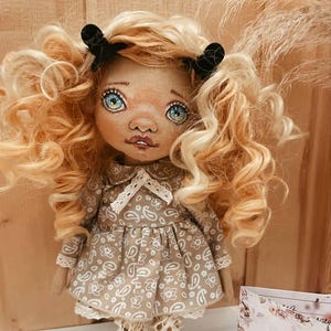 Emma Doll (30 cm) - Handmade doll, collectible doll, big doll, artist doll, Author&#39;s doll, interior dolls, doll for shelf, ART doll