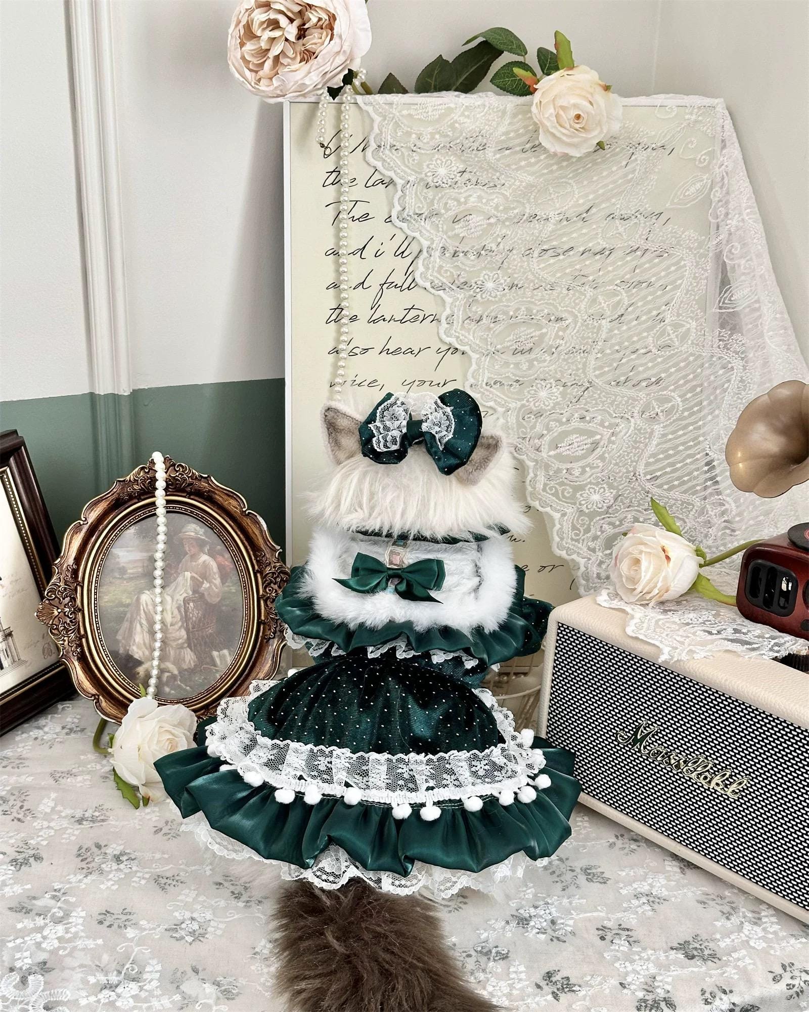 emerald green dog dress Pet Size:MT-20 Teal Alaina Plunge Maxi 58441 Floral elegant detailing