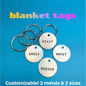 Horse Blanket ID Tags, Label Your Blankets and Tack, Personalized Name Tags for Horse or Pet Stuff, Choose from Silver or Brass in Two Sizes