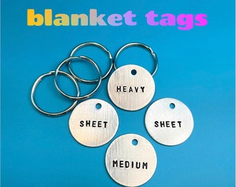 Horse Blanket ID Tags, Label Your Blankets and Tack, Personalized Name Tags for Horse or Pet Stuff, Choose from Silver or Brass in Two Sizes