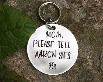 Custom Dog Proposal Tag - Marry Me Puppy Tag for Wedding Proposal - Will You Marry Me Dog ID Tag- Engagement ID Tag, Dog Proposal Tag