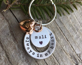 Pet Sympathy Gift - Cremation Urn Keychain - Pet Memorial - You Left Pawprints - Pet Loss - Memorial Urn Keychain, Pet Loss Jewelry