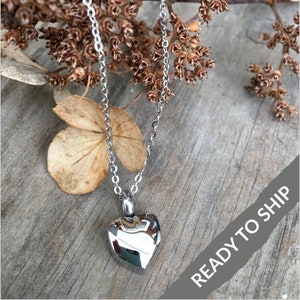 Cremation Urn Necklace / Heart Urn Necklace, Cremate Remains Jewelry - Pet Loss Jewelry, Urn Ashes Necklace